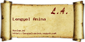 Lengyel Anina névjegykártya